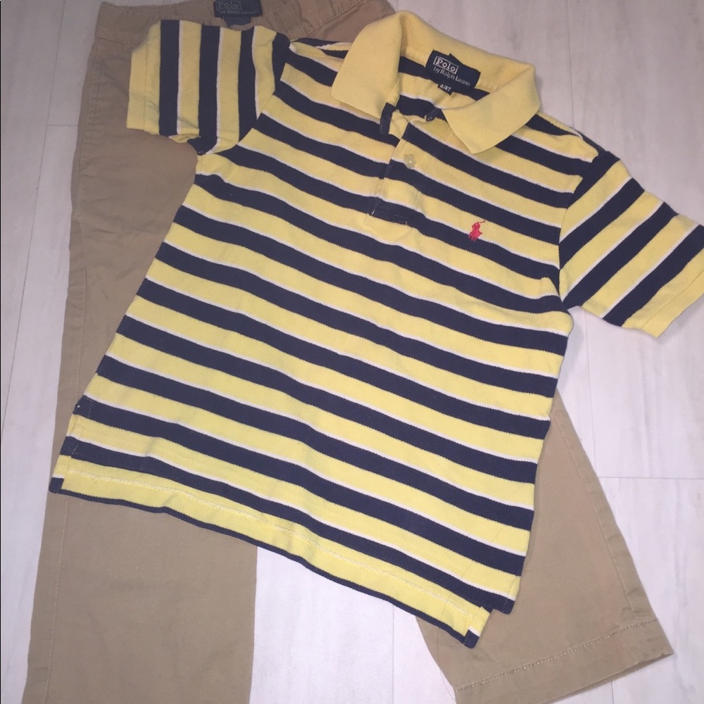 Boys 4T Ralph Lauren khaki pants/polo shirt bundle
